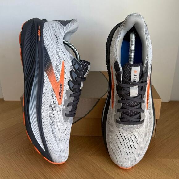 Brooks Ghost 17 Oyster Mushroom/Orange/Ebony Men Running Sneakers- SZ 11.5 main image 12